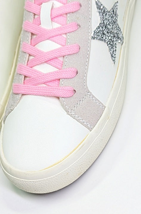 NWOB Vintage Havana Mona Metallic Glitter Women's Lace Up Sneaker Size 11