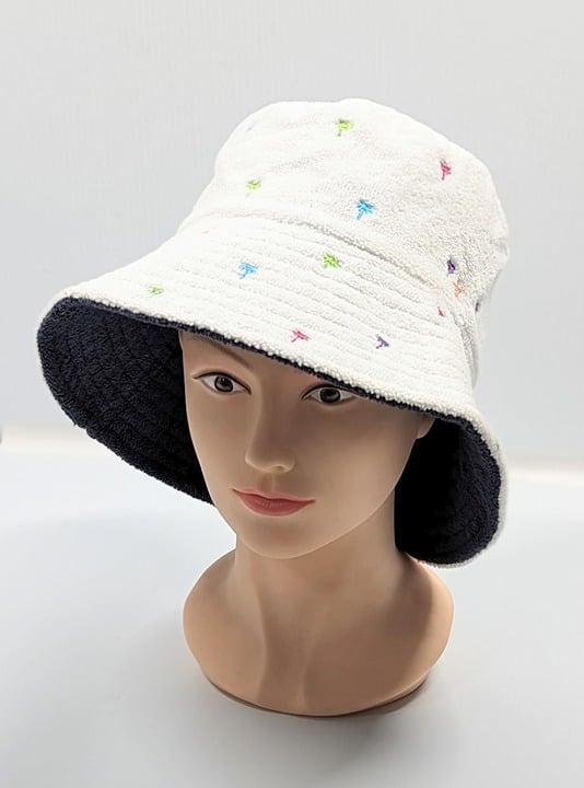 Jocelyn Women's The Palm Beach Bucket Hat in White O/S (MSRP $75)