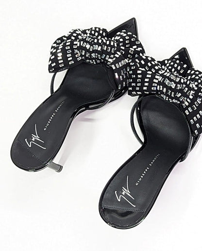 Giuseppe Zanotti Intriigo Alexandrine 90 Embellished Sandals Size 37 MSRP $1,195