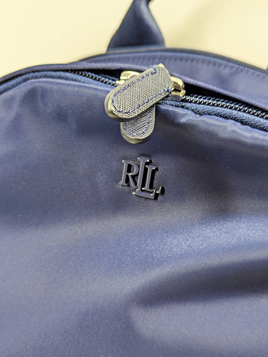 Lauren Ralph Lauren Nylon Medium Stevie Backpack Refined Navy (MSRP $275)