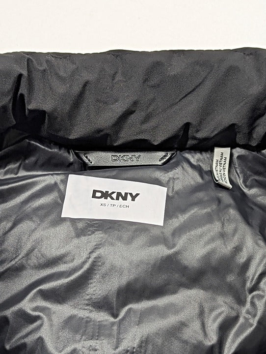 DKNY Women's Black Bibbed Packable Puffer Coat Size XS (MSRP $180)