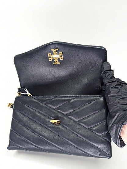 Tory Burch Kira Chevron Quilted Leather Crossbody Chain Wallet (MSRP $348)