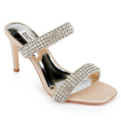 Badgley Mischka Women's Sade Jeweled Double-Band Stiletto Size 8.5 (MSRP $235)