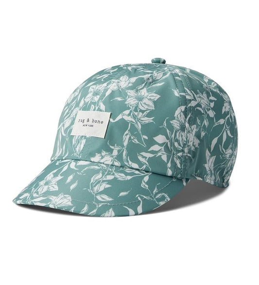 Rag & Bone Unisex Addison Baseball Cap Leaf Green Floral (MSRP $95)