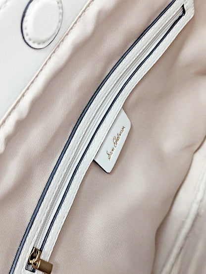 Sam Edelman Ari Women's Quilted Large Tote in Ivory Leather (MSRP $295)