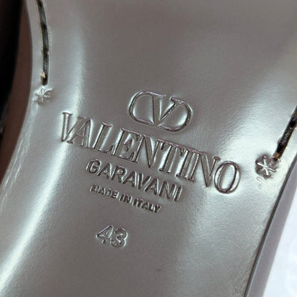 Valentino Garavani Men's Vlogo Penny Loafer Chocolate Brown Size 43 (MSRP $980)