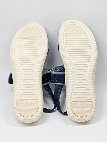 Cole Haan Meritt Women's Zerogrand Denim Platform Sandals Size 8.5 (MSRP $175)