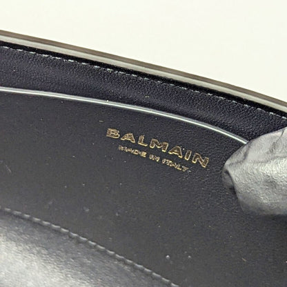 Balmain Emblem Clutch Wallet on Gold Chain in Grained Calfskin (MSRP $950)