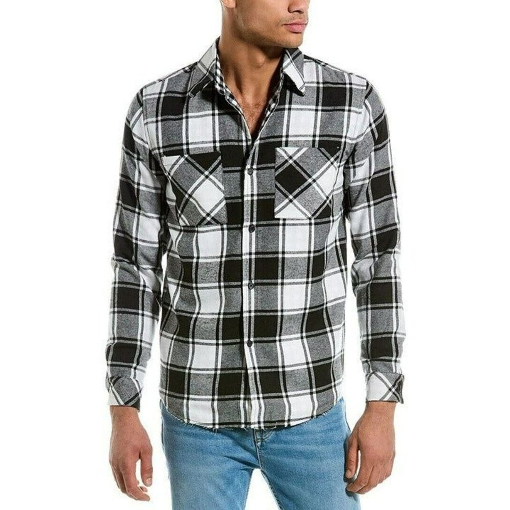 Eleven Paris Men's Flannel Colorblock Shirt Men's Size S (MSRP $145)