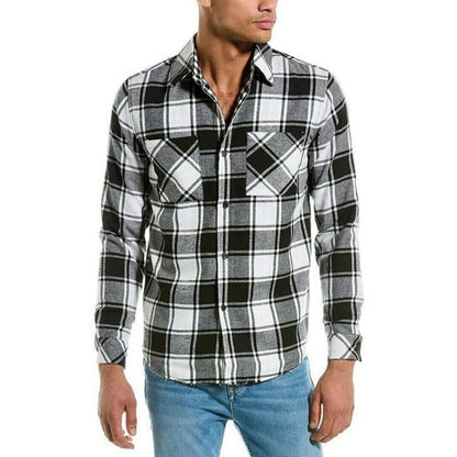 Eleven Paris Men's Flannel Colorblock Shirt Men's Size S (MSRP $145)