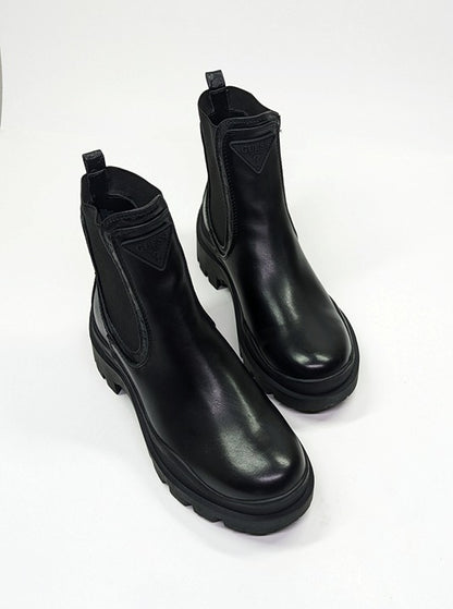 Guess Women's Yesses Signature Black Chelsea Booties Size 7.5 (MSRP $80)