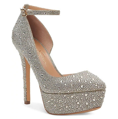 Jessica Simpson Women's Ormanda Embellished Platform Pumps Size 8.5 (MSRP $129)