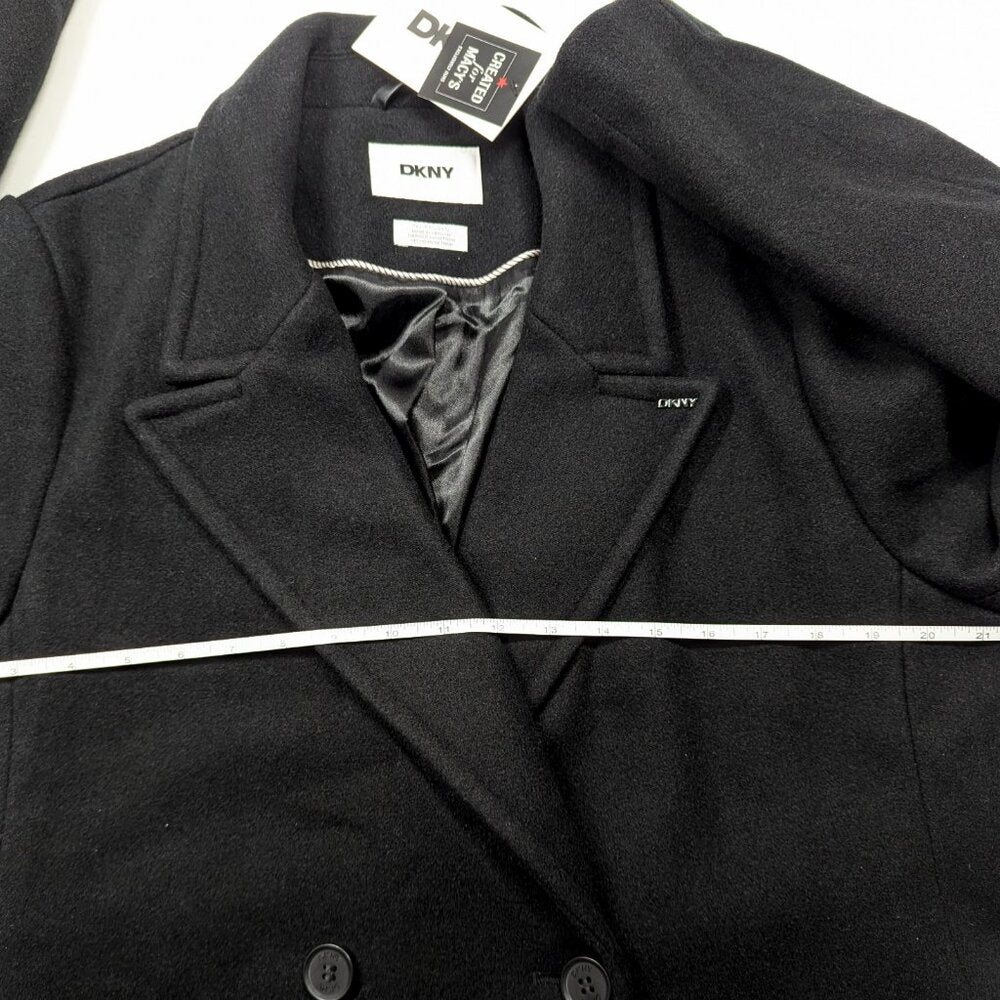 DKNY Petite Notched-Collar Double-Breasted Wrap Coat Size XL 16-18 (MSRP $350)