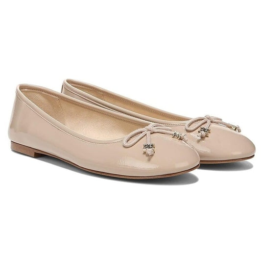 Sam Edelman Women's Felicia Luxe Ballet Flats Chai Patent Size 8 M (MSRP $130)