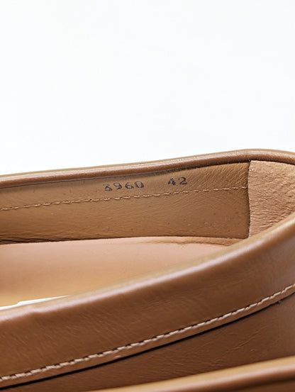 Versace Men's Medusa Biggie Leather Loafer Dark Toffee Size 42 (MSRP $775)