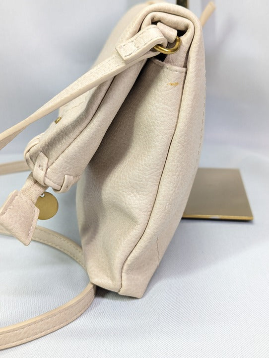 Style & Co Whipstitch East West Flap Small Crossbody in Alabaster (MSRP $80)