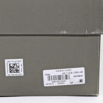 Allsaints Men's Gus Pull On Chelsea Boots Grey Suede Size 12 (MSRP $349)