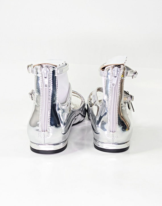 I.N.C. International Concepts Valan Silver Triple Straps Flats Size 8 MSRP $80