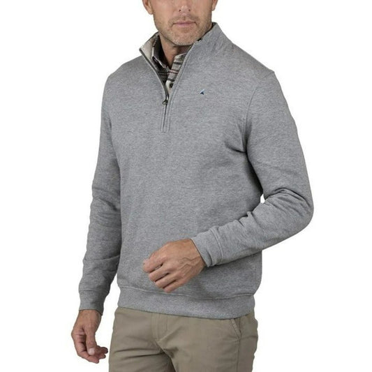 Tailor Vintage Men's CVC Quarter Zip Light Fleece Gray Size M (MSRP $118)