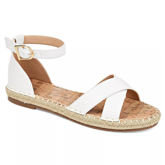 Journee Collection Women's Lyddia Espadrille Flat Sandals Size 7.5 W (MSRP $79)