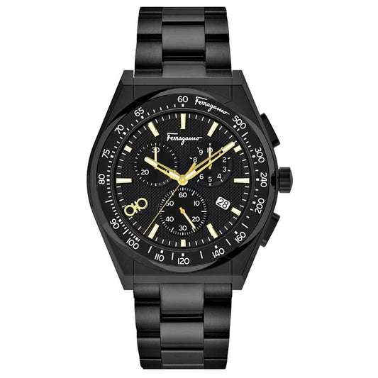 Ferragamo Men's Chrono Sport Chronograph Quartz Black SFUI00621 (MSRP $1,495)