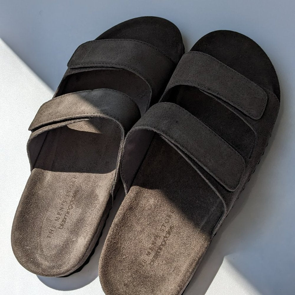 The Men's Store Bloomingdale's Two Strap Grey Sandals Size 10 (MSRP $145)