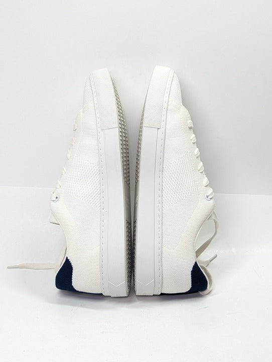 GREATS Men's Royale Knit Lace Up Sneakers White Navy Size 10 (MSRP $179)