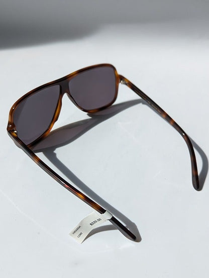 Illesteva Unisex Connecticut Sunglasses Havana Frame & Grey Lens 65 (MSRP $220)