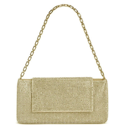 I.N.C. International Concepts Gold Mesh East West Baguette Bag (MSRP $100)