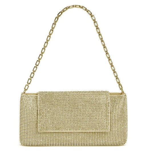 I.N.C. International Concepts Gold Mesh East West Baguette Bag (MSRP $100)