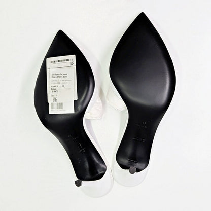 Giuseppe Zanotti Intrigo 90mm White Patent Mule Sandals Size 35 (MSRP $795)