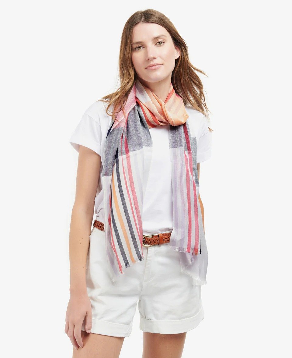 Barbour Women's Kendra Check Scarf O/S 180cm x 50cm (MSRP $70)