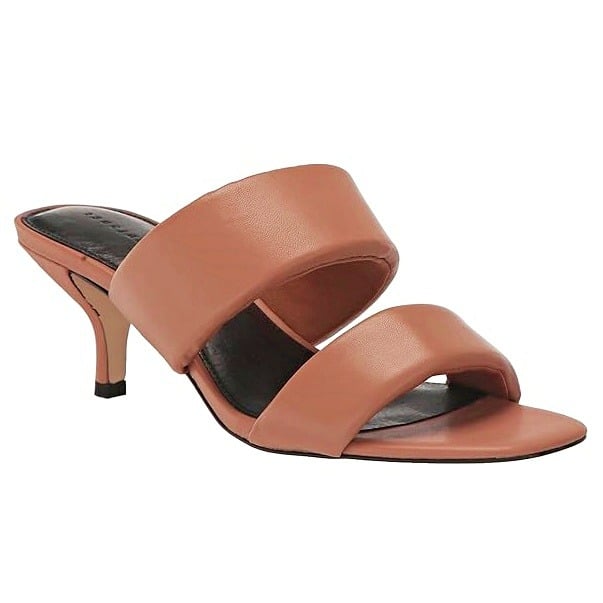 Sanctuary Women's Likely Square Toe Slip On Leather Sandal Size 8 M (MSRP $109)