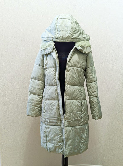 Cole Haan Women's Shine Faux-Fur-Collar Hooded Puffer Coat Size M (MSRP $280)