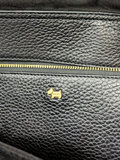 Radley London Chancery Large Black Leather Flapover Shoulder Bag (MSRP $348)