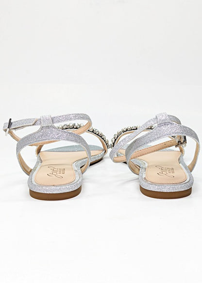 Jewel Badgley Mischka Women's Daria Rhinestone Embellished Sandals Size 6.5