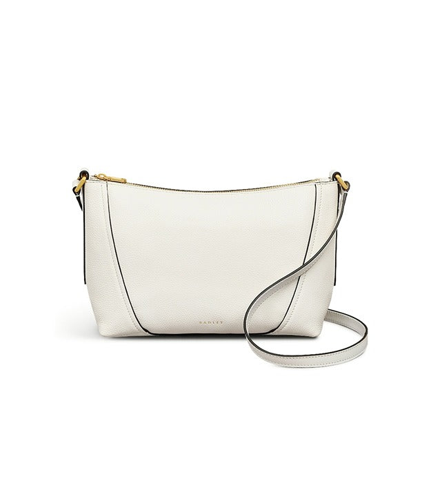 Radley London Kendal Terrace Small Leather Crossbody Bag Chalk (MSRP $248)