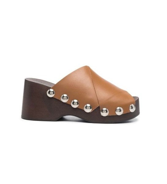 Ganni Women's Retro Stud-detail Clogs Sandals Size 36 EU (MSRP $475)