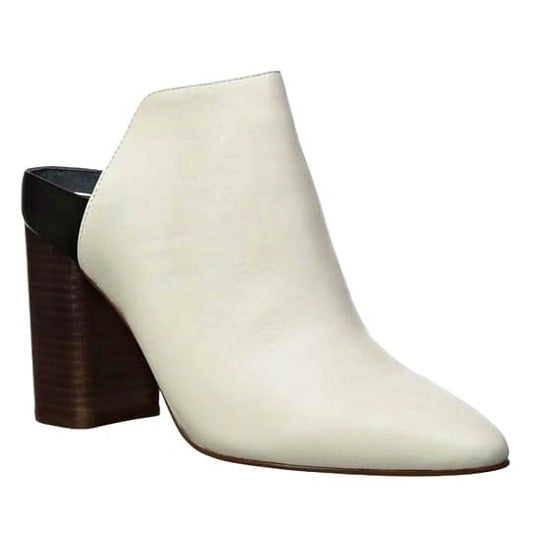 Dolce Vita Women's Renly White Leather Round Toe Block Heel Size 8.5 (MSRP $150)