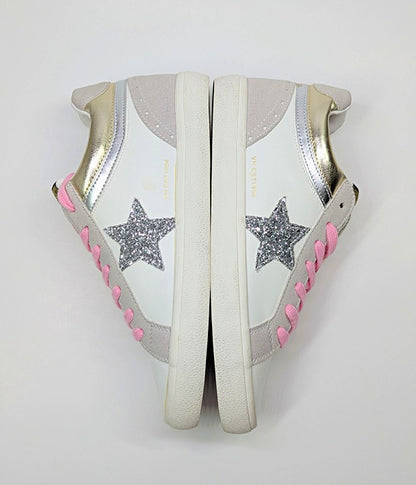 NWOB Vintage Havana Mona Metallic Glitter Women's Lace Up Sneaker Size 11