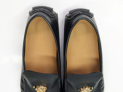 Versace Men's La Medusa Black Calf Leather Loafers Size 43.5 (MSRP $775)