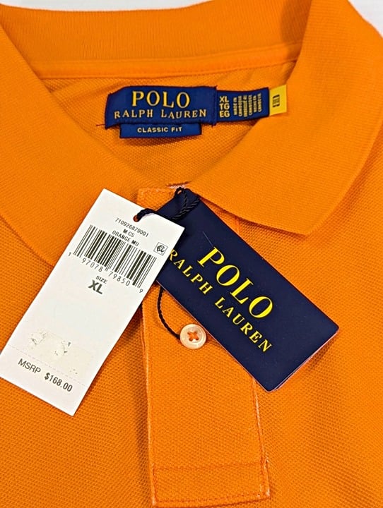 Polo Ralph Lauren Men's Cotton Speedboat Polo Shirt Orange Size XL (MSRP $168)