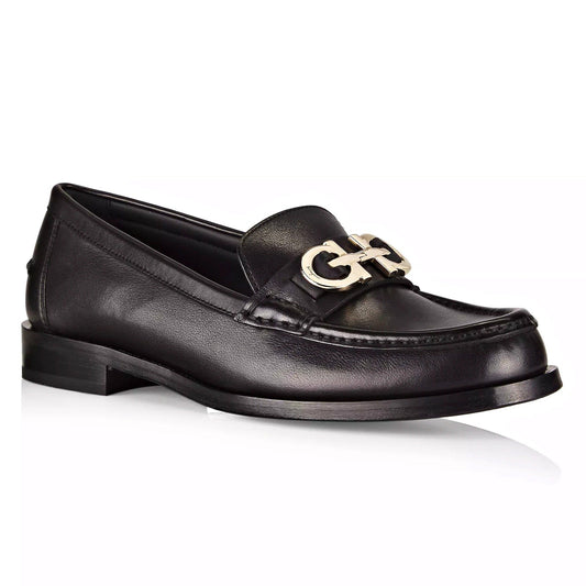 Ferragamo Women's Ofelia Calf Leather Loafers Black Size 7 C (MSRP $895)