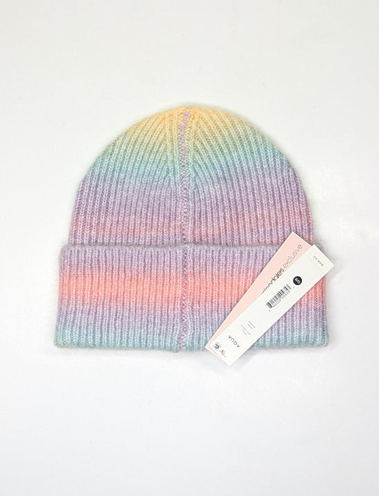 Aqua Women's Space Dye Rib Knit Cuff Hat Beanie (MSRP $58)