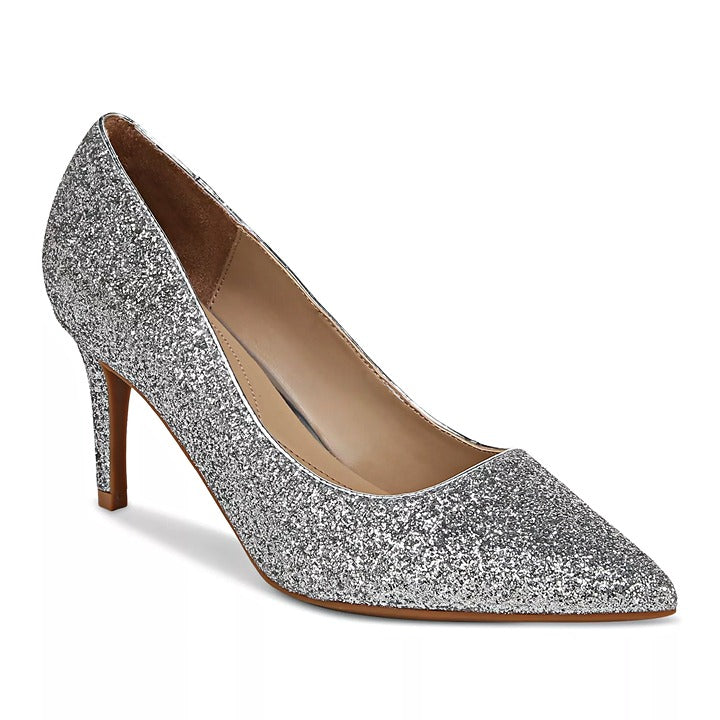 On 34th Women's Jeules Silver Glitter Pointed-Toe Pumps Size 9.5 (MSRP $80)