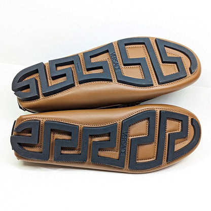 Versace Men's Medusa Coin Biggie Leather Slip On Penny Drivers Size 43 MSRP $775