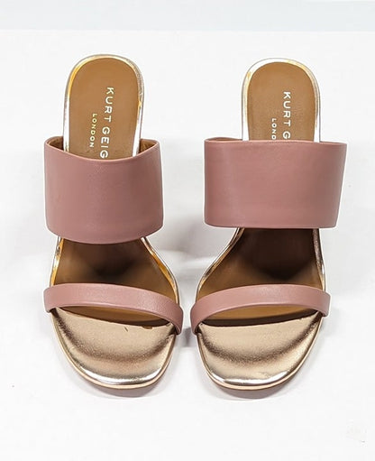Kurt Geiger London Women's Charing Wedge Sandals Pale Pink Size 39 (MSRP $185)