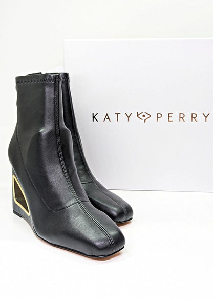 Katy Perry Women's The Hollow Wedge Booties in Black Size 10 (MSRP $149)