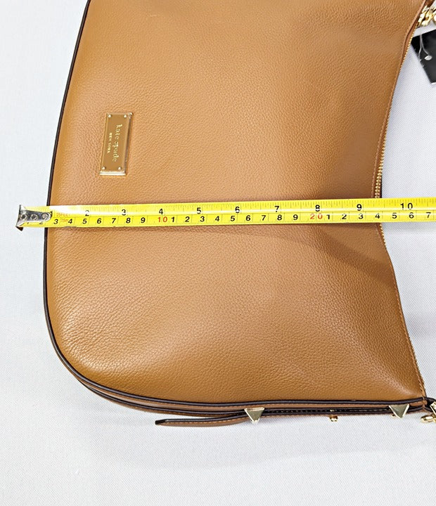 Kate Spade New York Liv Pebbled Leather Shoulder Bag Cavern Clay (MSRP $358)