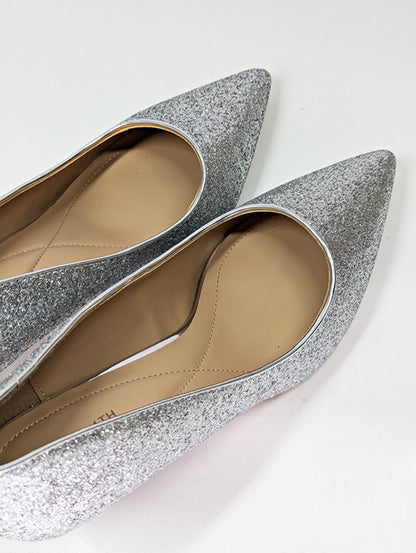 On 34th Women's Jeules Silver Glitter Pointed-Toe Pumps Size 9.5 (MSRP $80)